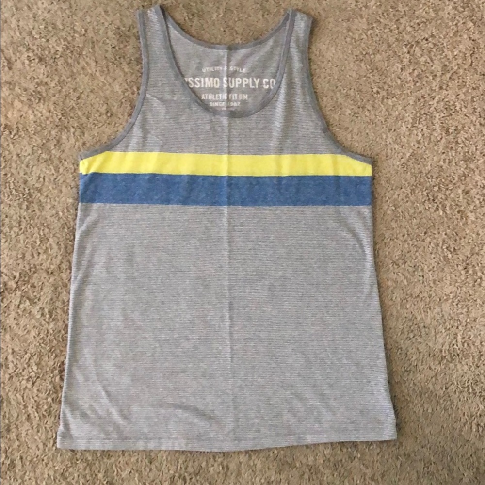 Men’s Blue Striped Tank Top